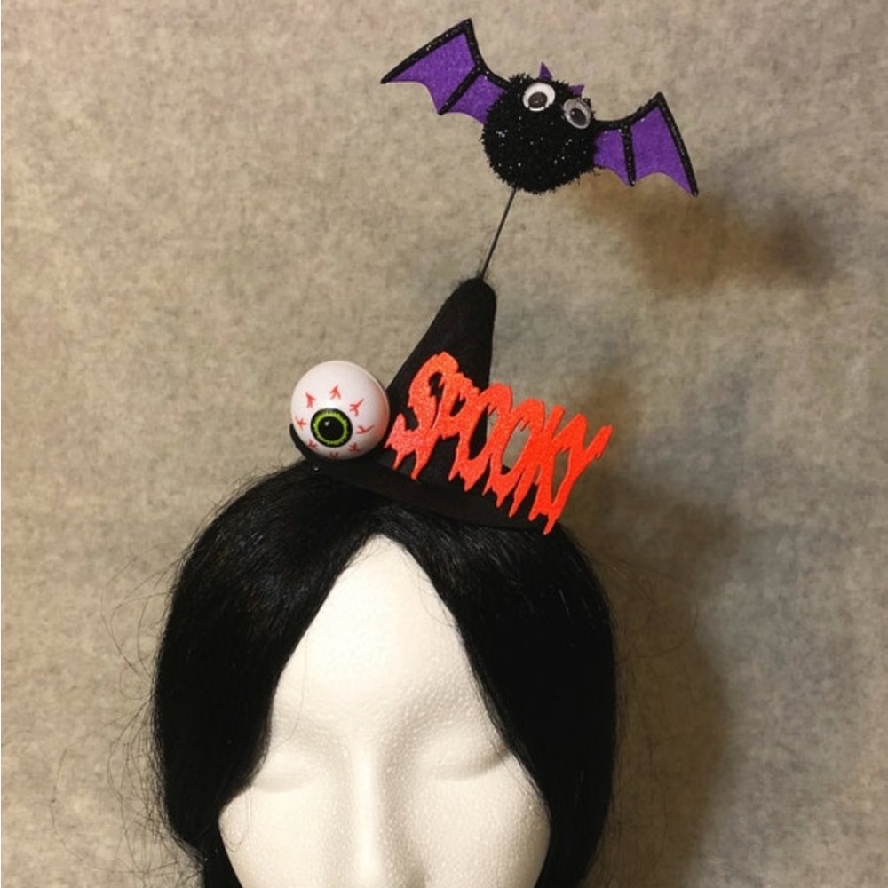 Halloween Witch Hat with Bat and Eyeball